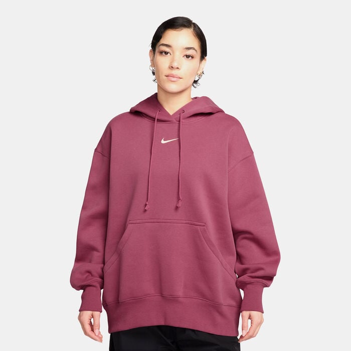 Nike Women's Sportswear Phoenix Fleece Hoodie Red Nike Women's Sportswear Phoenix Fleece Hoodie Red image number 0
