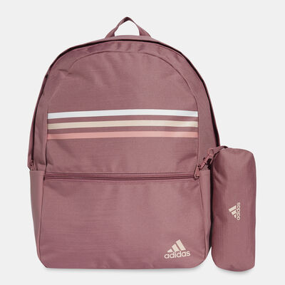 adidas Classic Horizontal 3-Stripes Backpack Pink adidas Classic Horizontal 3-Stripes Backpack Pink