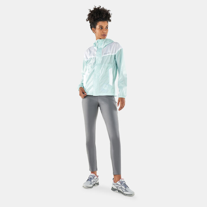 Columbia Women's Flash Challenger™ Novelty Windbreaker Jacket Green Columbia Women's Flash Challenger™ Novelty Windbreaker Jacket Green image number 2