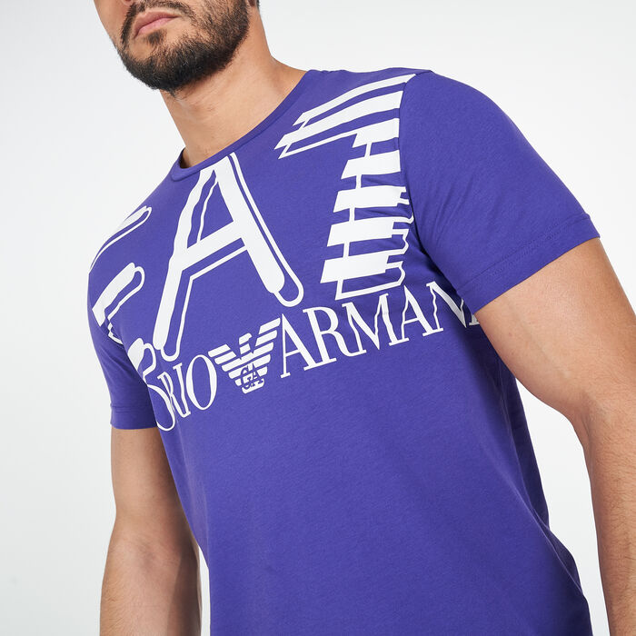 EA7 Emporio Armani Men's Train Oversize Logo T-Shirt Purple EA7 Emporio Armani Men's Train Oversize Logo T-Shirt Purple image number 3