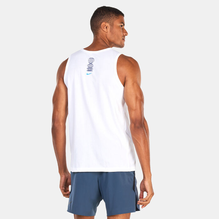 Nike Men's Dri-FIT Tank Top White Nike Men's Dri-FIT Tank Top White image number 1
