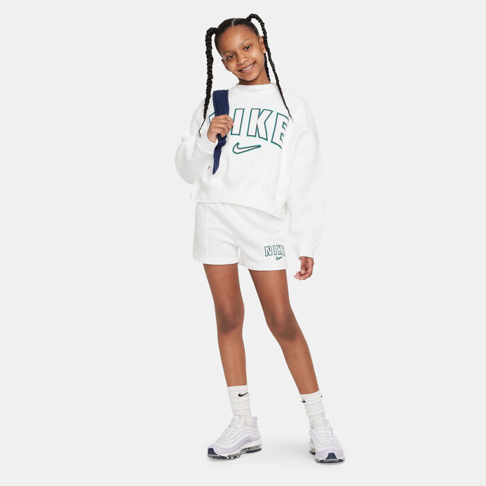 Nike Kids' Sportswear Trend Fleece Sweatshirt White Nike Kids' Sportswear Trend Fleece Sweatshirt White image number 2