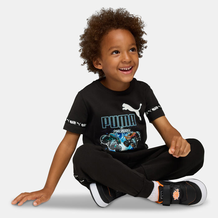 PUMA Kids' HOT WHEELS Graphic T-Shirt Black PUMA Kids' HOT WHEELS Graphic T-Shirt Black image number 2