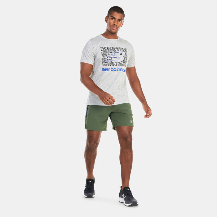 New Balance Men's Heathertech Graphic T-Shirt Grey New Balance Men's Heathertech Graphic T-Shirt Grey image number 2