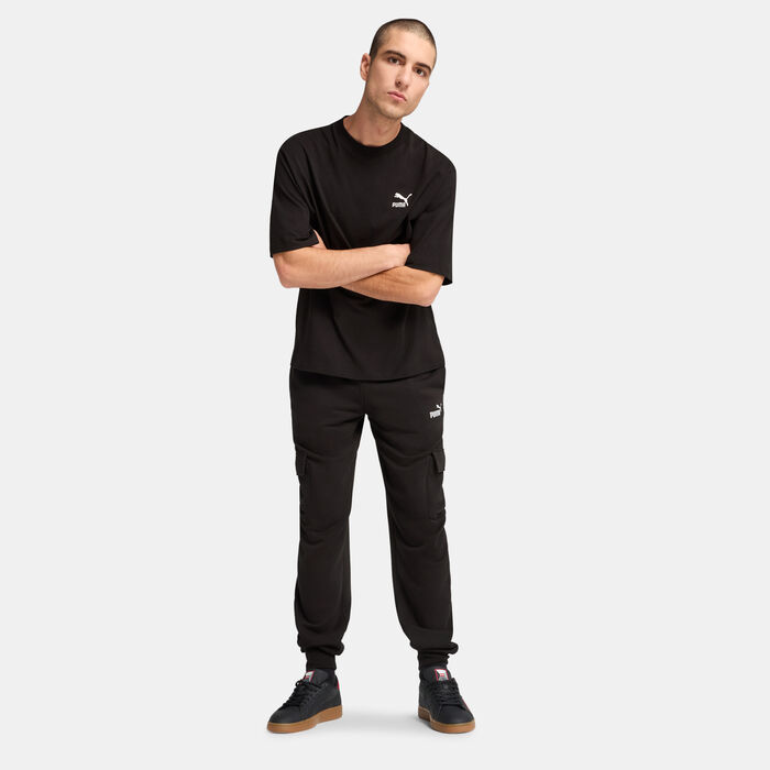 PUMA Men's Essentials No. 1 Logo Cargo Sweatpants Black image number 2