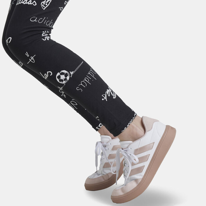 adidas Kids' Brand Love Leggings Black adidas Kids' Brand Love Leggings Black image number 4