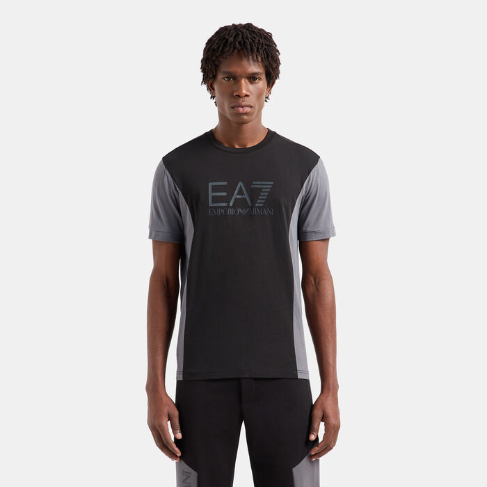 EA7 Emporio Armani Men's Train Athletic Colourblock T-Shirt Black EA7 Emporio Armani Men's Train Athletic Colourblock T-Shirt Black image number 0