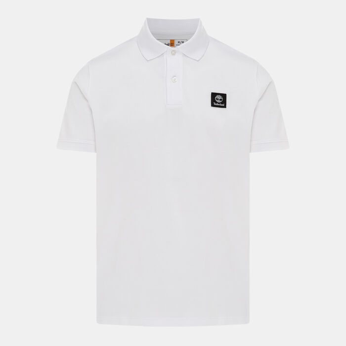 Timberland Men's Woven Badge Polo Shirt White image number 0