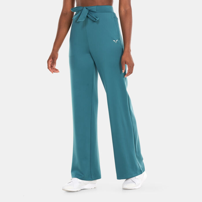 SQUATWOLF Women's Do Knot Wide Leg Pants Green SQUATWOLF Women's Do Knot Wide Leg Pants Green image number 0