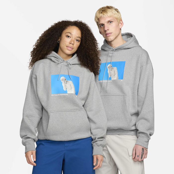 Nike SB Fleece Pullover Skate Hoodie Grey Nike SB Fleece Pullover Skate Hoodie Grey image number 0
