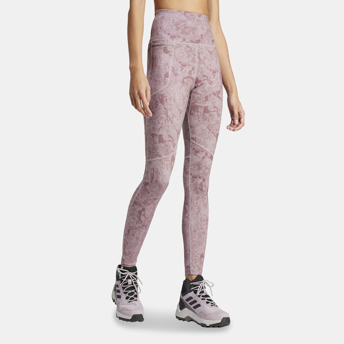adidas Women's Terrex Printed Leggings yellow image number 0