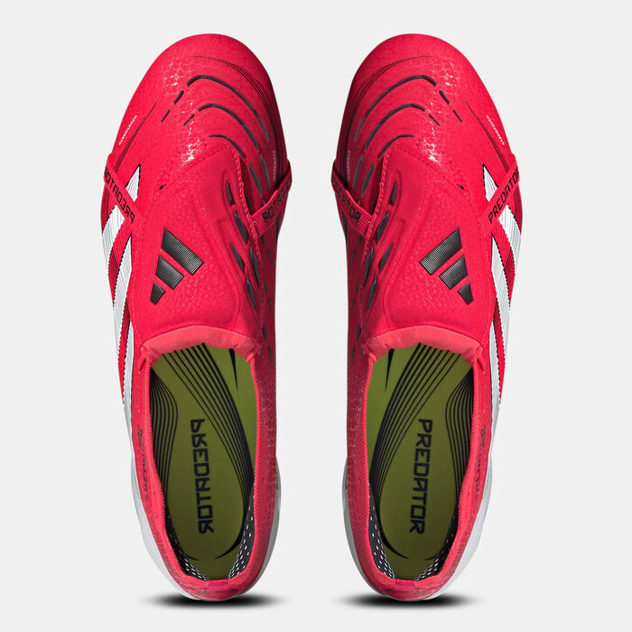 adidas Men's Predator Elite Fold-Over Tongue Firm Ground Football Shoes Black adidas Men's Predator Elite Fold-Over Tongue Firm Ground Football Shoes Black image number 4