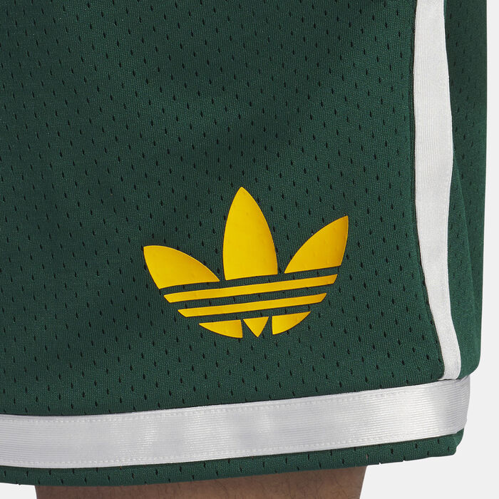 adidas Trefoil Logo Basketball Shorts Green adidas Trefoil Logo Basketball Shorts Green image number 3