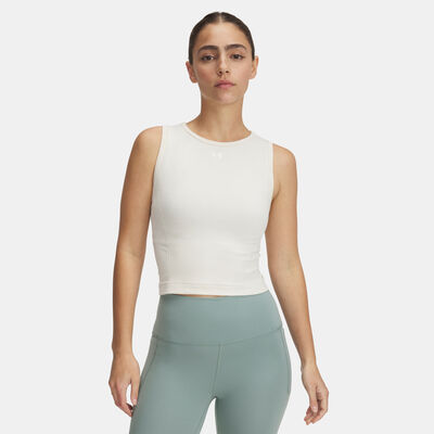 Under Armour Women's UA Train Seamless Tank Top White Under Armour Women's UA Train Seamless Tank Top White