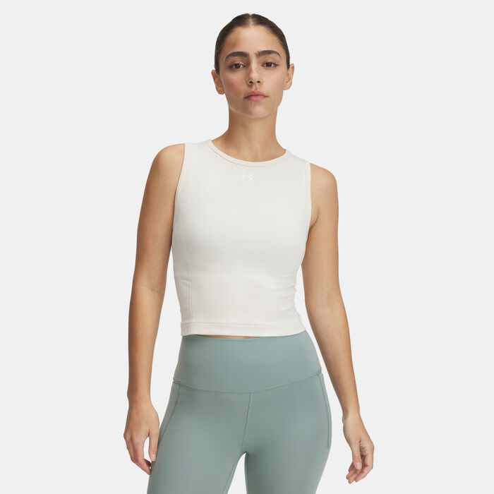 Under Armour Women's UA Train Seamless Tank Top White Under Armour Women's UA Train Seamless Tank Top White image number 0