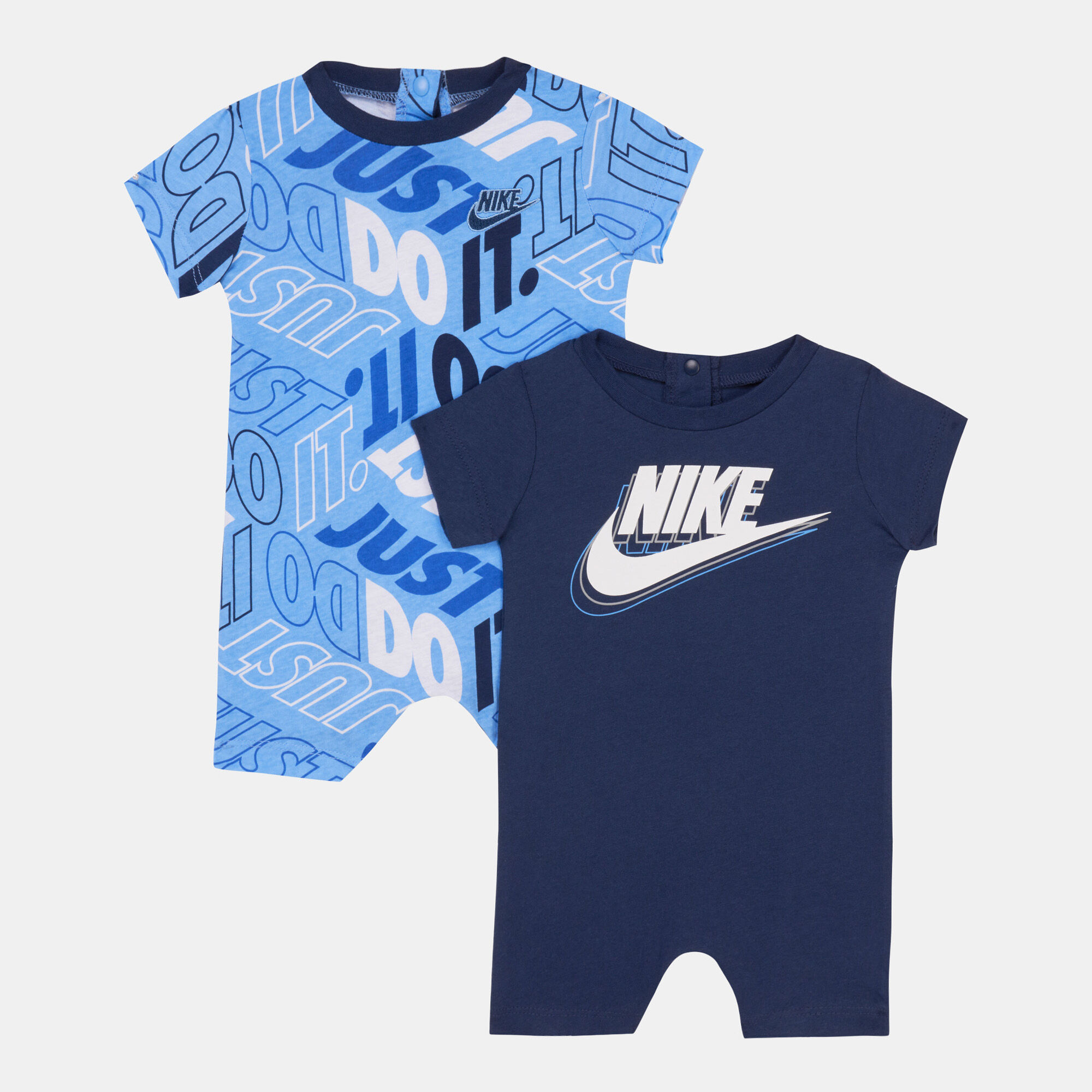 Kids Just Do It Block Romper 2 Pack Blue Nike in KSA SSS