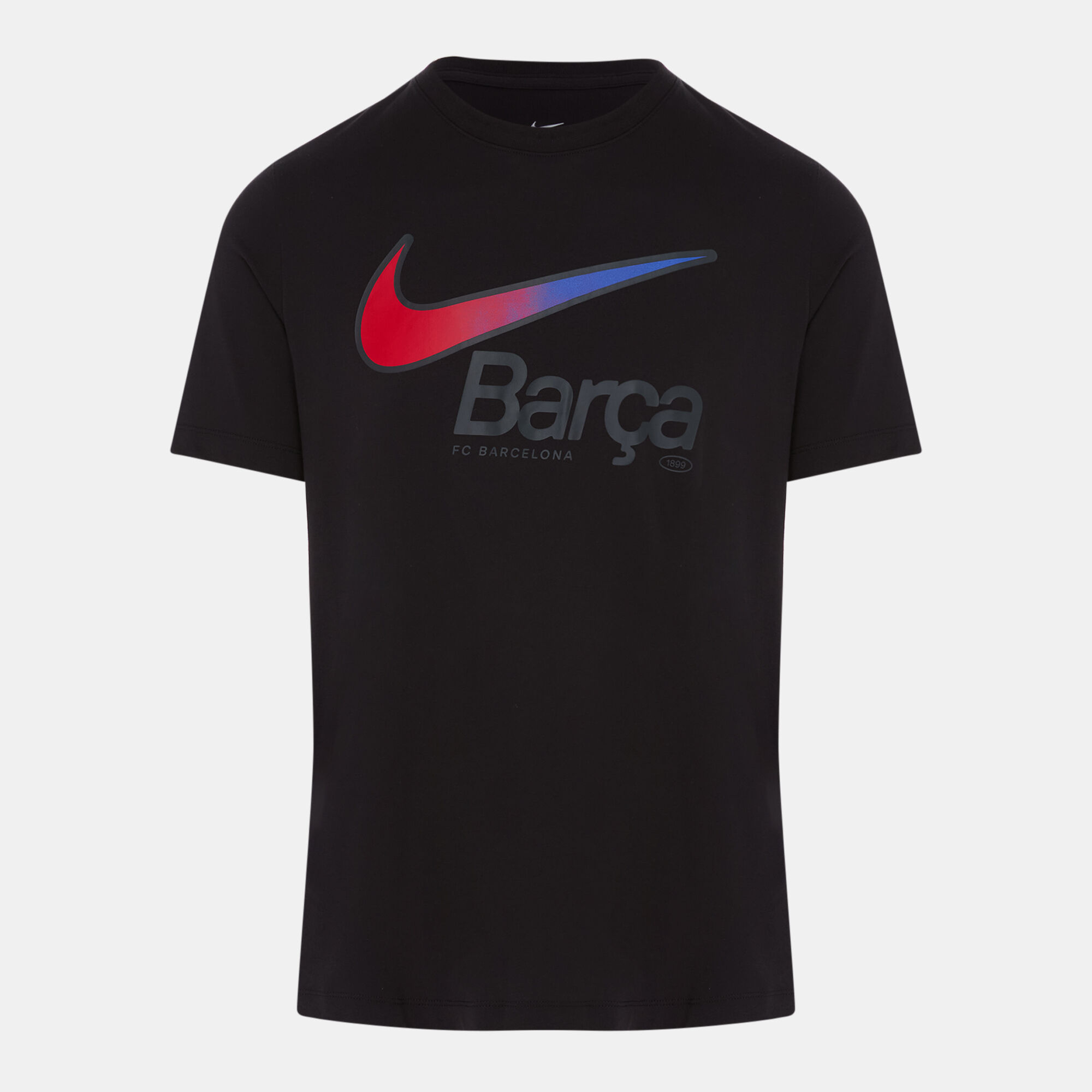 Shop Nike Men's FC Barcelona Swoosh T-Shirt Black Online in
