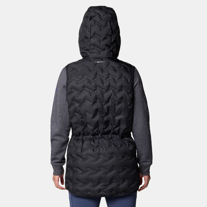 Columbia Women's Delta Ridge II Down Hooded Hiking Vest Black Columbia Women's Delta Ridge II Down Hooded Hiking Vest Black image number 1