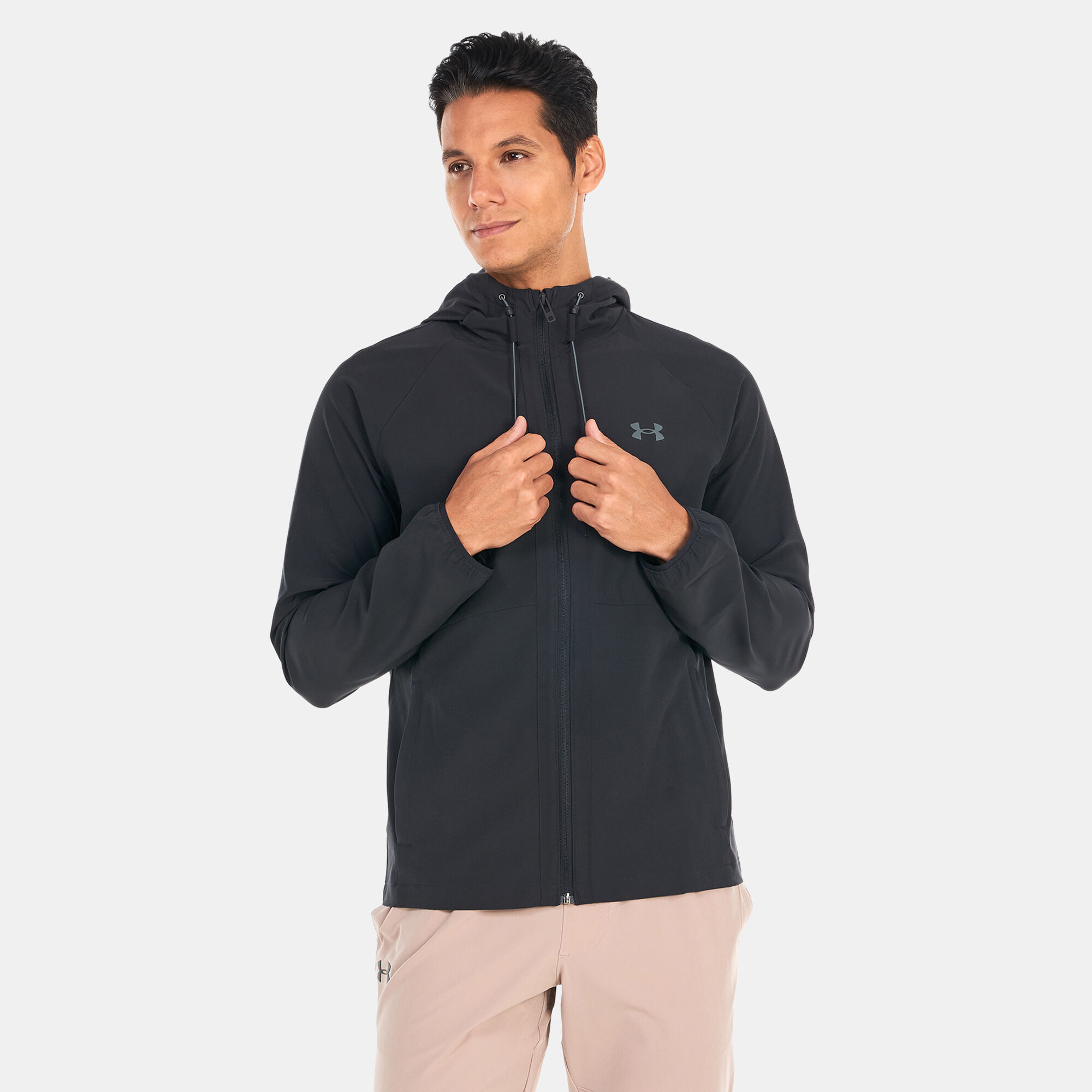 Buy Under Armour Men s UA Stretch Woven Windbreaker Jacket Black