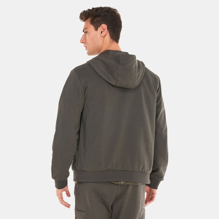 EA7 Emporio Armani Men's Graphic Train Reversible Full-Zip Hoodie Green EA7 Emporio Armani Men's Graphic Train Reversible Full-Zip Hoodie Green image number 1