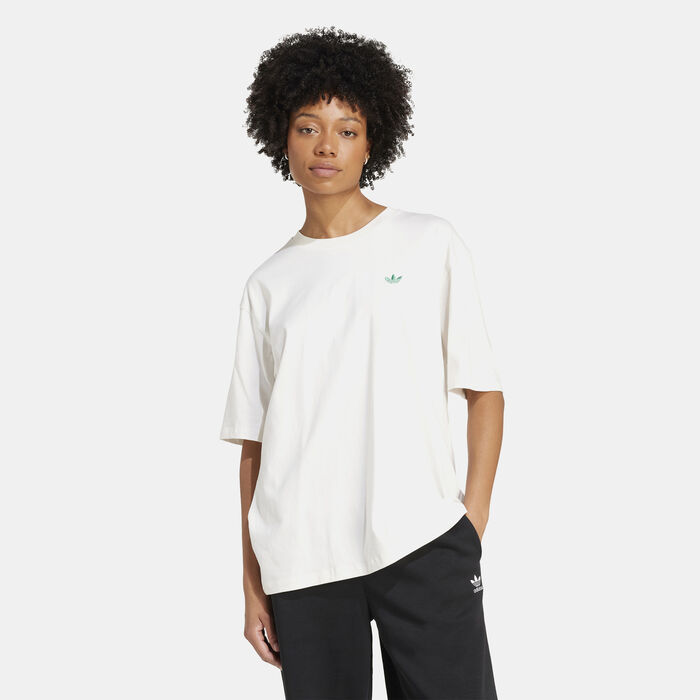 adidas Originals Women's Retro Tennis Boyfriend T-Shirt White adidas Originals Women's Retro Tennis Boyfriend T-Shirt White image number 0