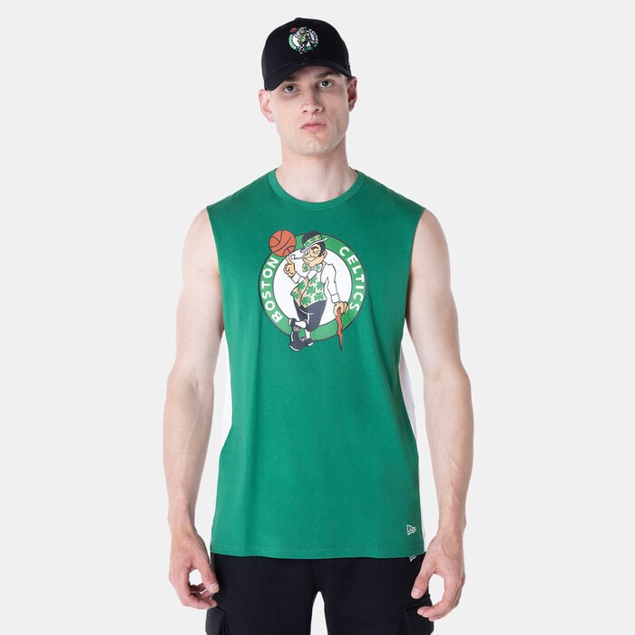 New Era Men's NBA Boston Celtics Panel Sleeveless T-Shirt Green New Era Men's NBA Boston Celtics Panel Sleeveless T-Shirt Green image number 0