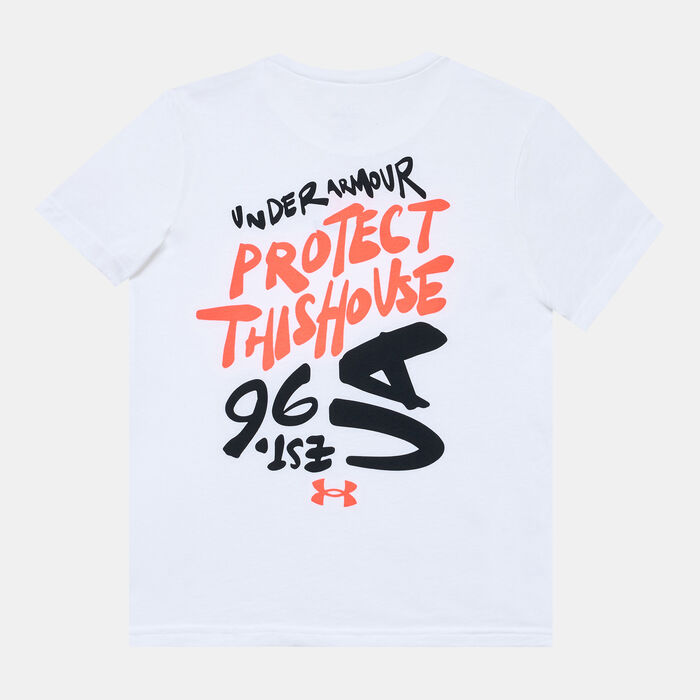 Under Armour Kids' Scribble Branded Training T-Shirt (Older Kids) White Under Armour Kids' Scribble Branded Training T-Shirt (Older Kids) White image number 1