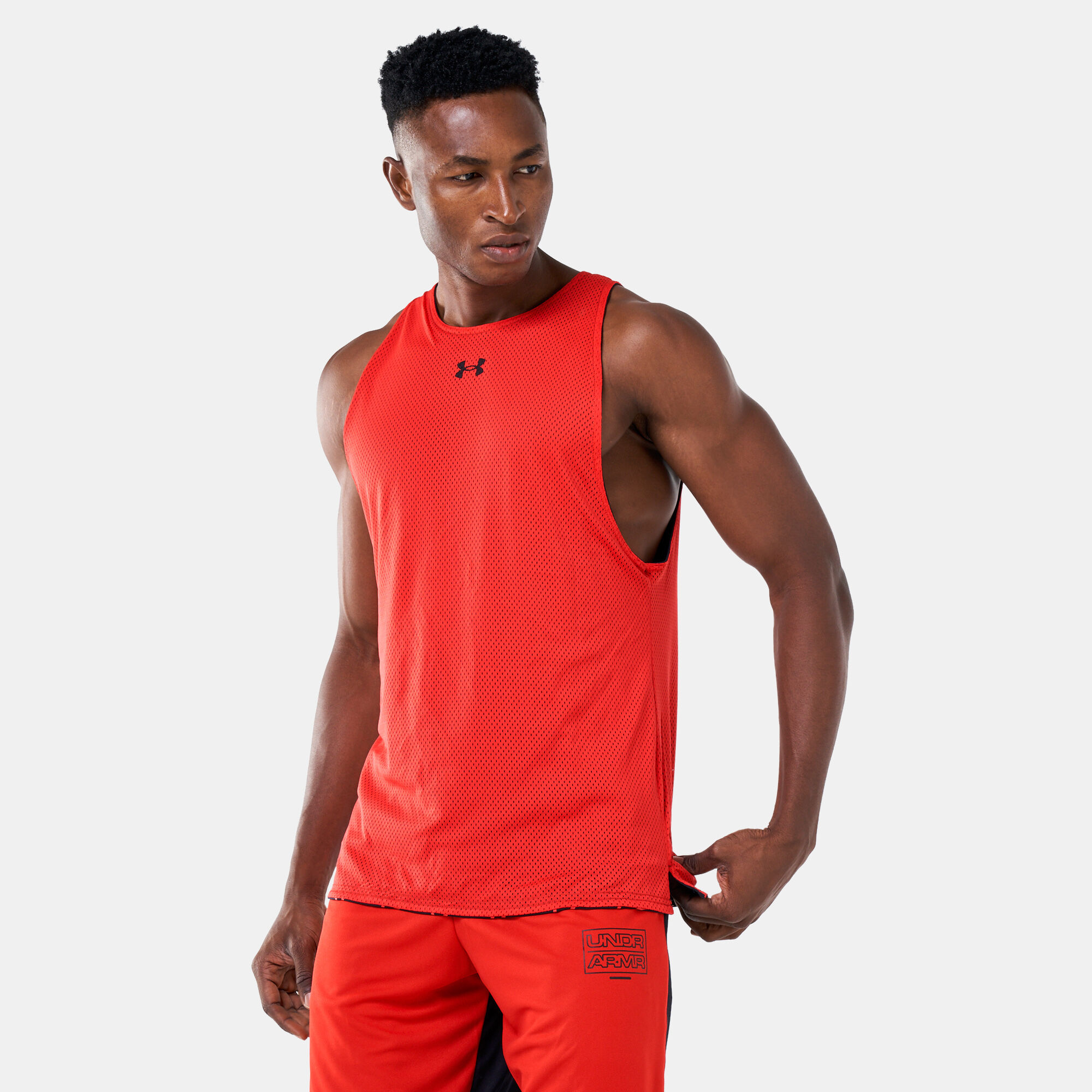 Red under armour tank hot sale top
