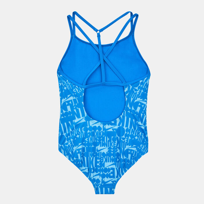 Nike Swim Kids' T-Crossback One-Piece Swimsuit Blue image number 1