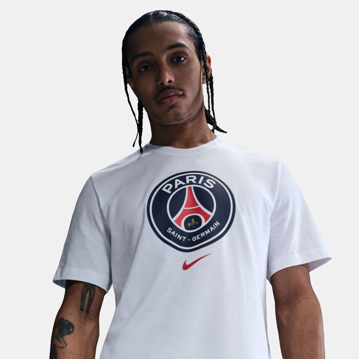 Nike Men's Paris Saint-Germain Crest T-Shirt White image number 2