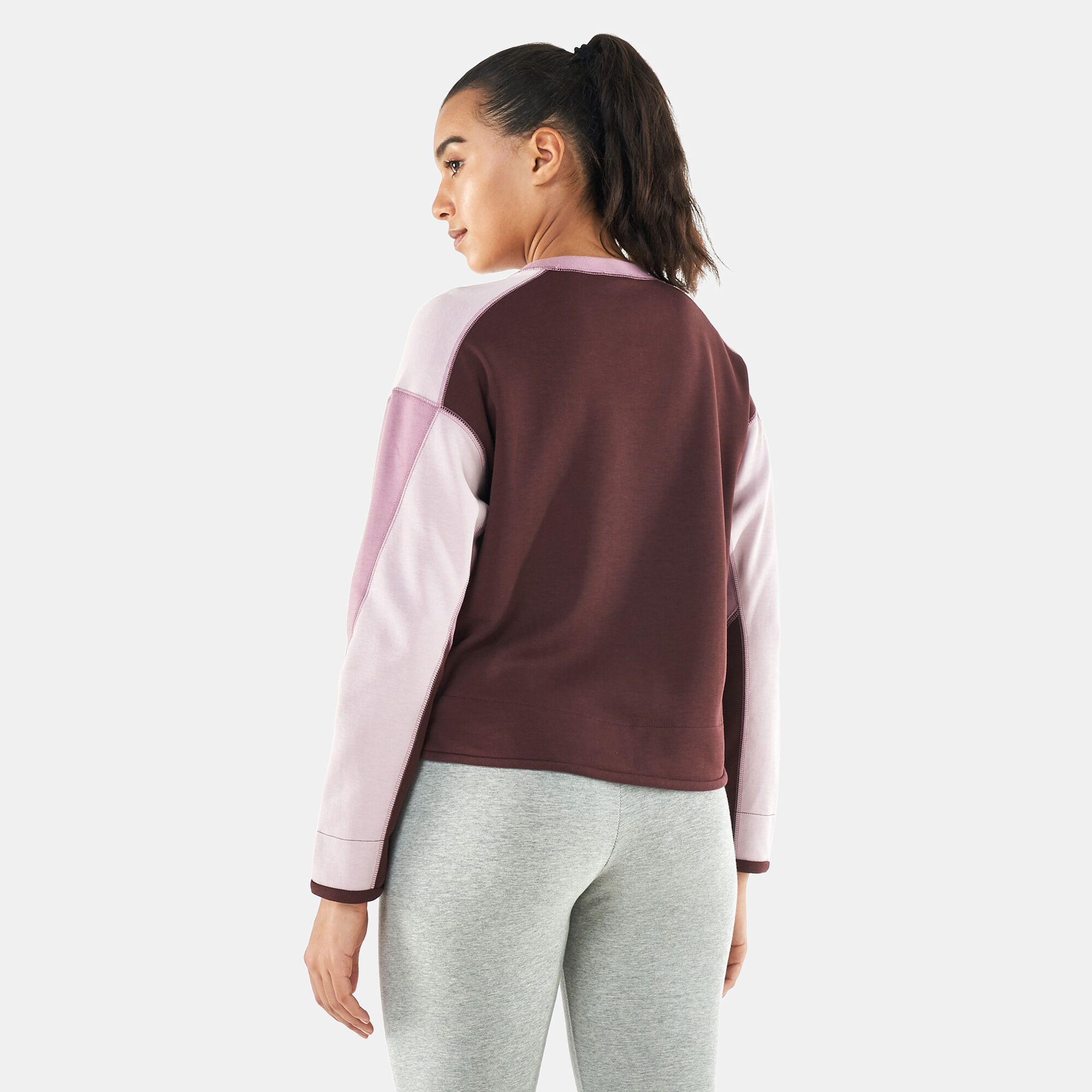 Buy Nike Women s Sportswear Tech Fleece Colour Block Sweatshirt