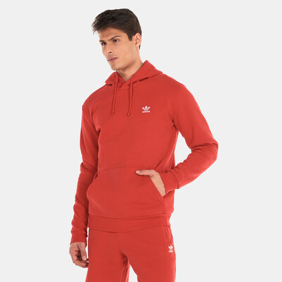 adidas Originals Men's Trefoil Essentials Hoodie Red adidas Originals Men's Trefoil Essentials Hoodie Red