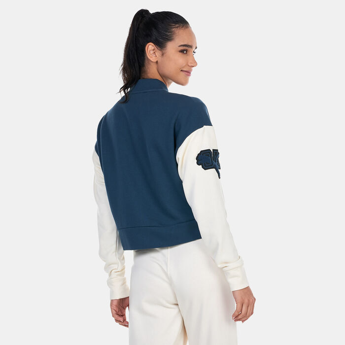 PUMA Women's x OLIVIA AMATO Varsity Training Jacket Blue PUMA Women's x OLIVIA AMATO Varsity Training Jacket Blue image number 1