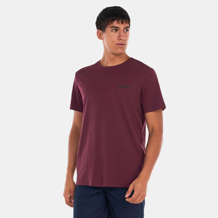 Timberland Men's Small Logo Print Logo T-Shirt Red image number 0
