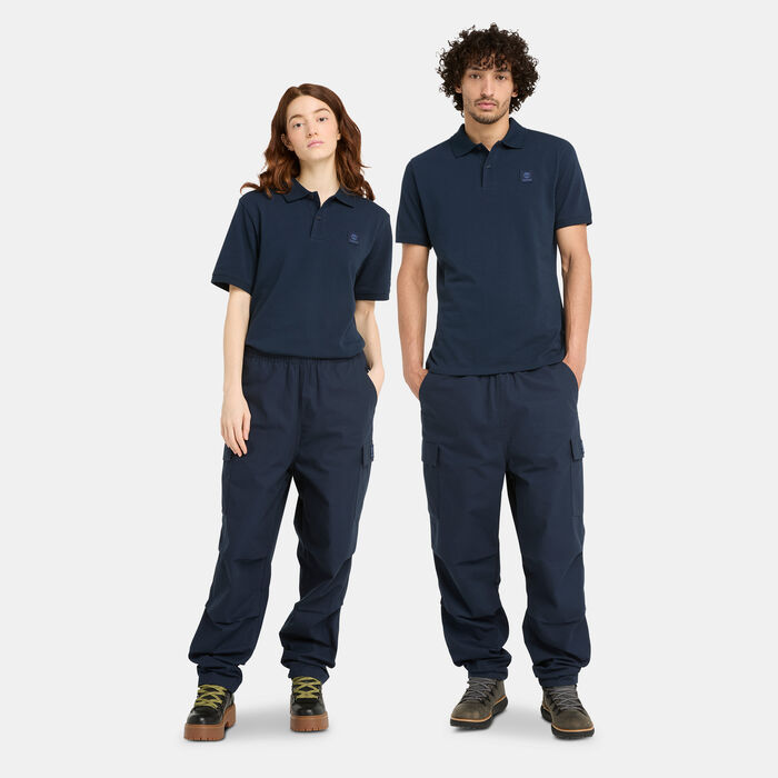 Timberland Men's Woven Badge Polo Shirt Blue image number 2