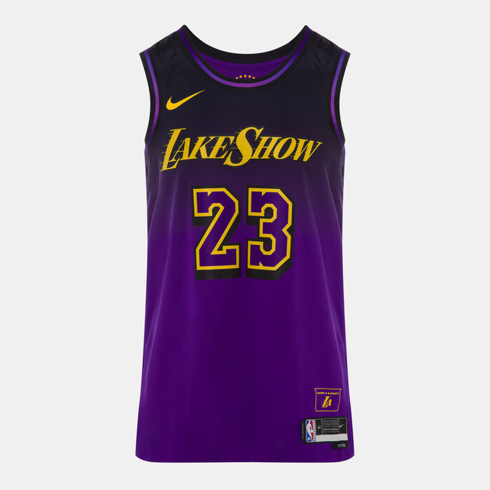 Nike Men's NBA 24/25 Los Angeles Lakers City Edition Swingman Basketball Jersey Purple image number 0