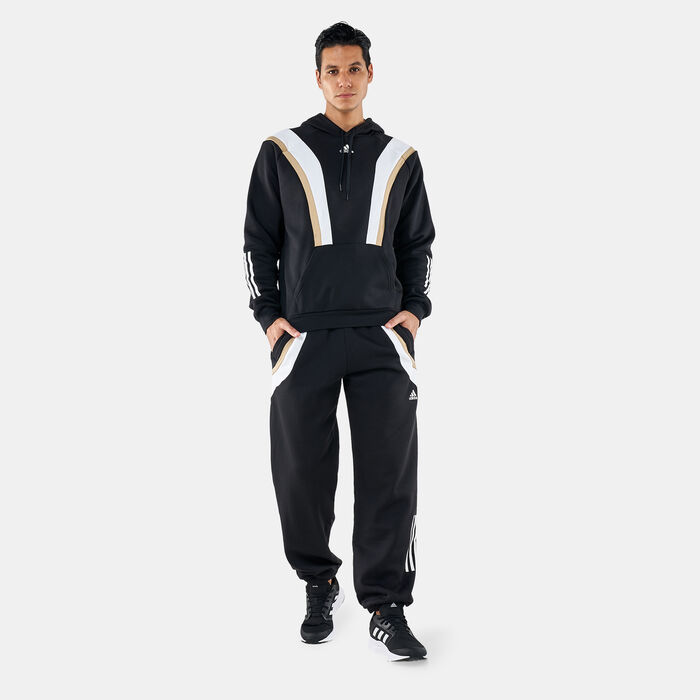 adidas Men's Sportswear Fleece Hoodie Black image number 2