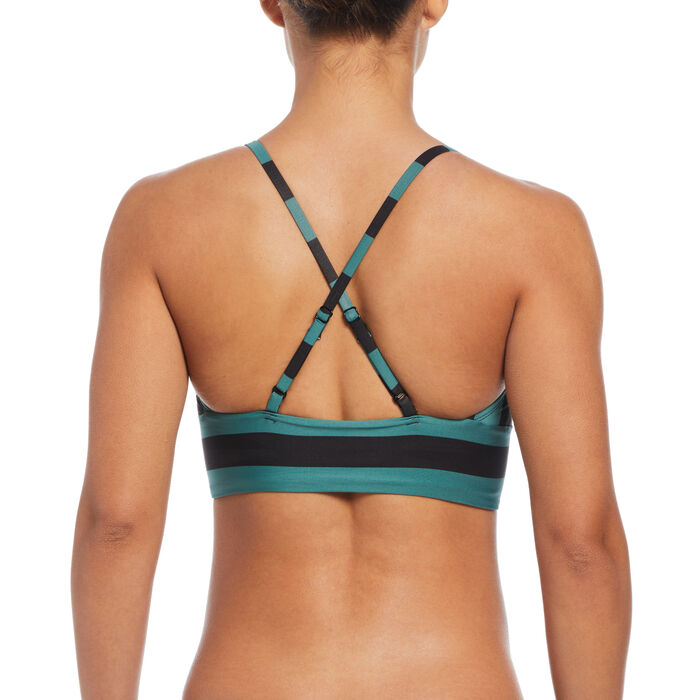 Nike Swim Women's V-Neck Bikini Top Black Nike Swim Women's V-Neck Bikini Top Black image number 1