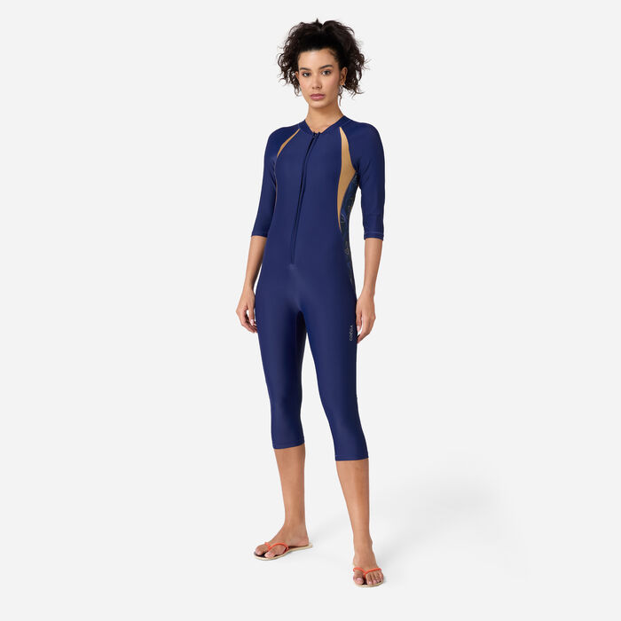 COEGA Women's Slim-Kini 3/4 One-Piece Swimsuit Blue COEGA Women's Slim-Kini 3/4 One-Piece Swimsuit Blue image number 0