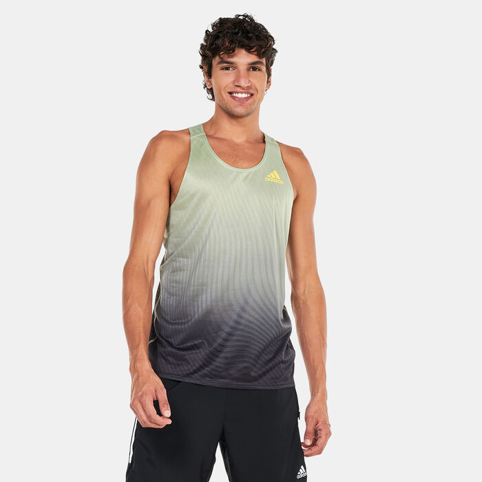 adidas Men's Adizero Engineered Tank Top White adidas Men's Adizero Engineered Tank Top White image number 0