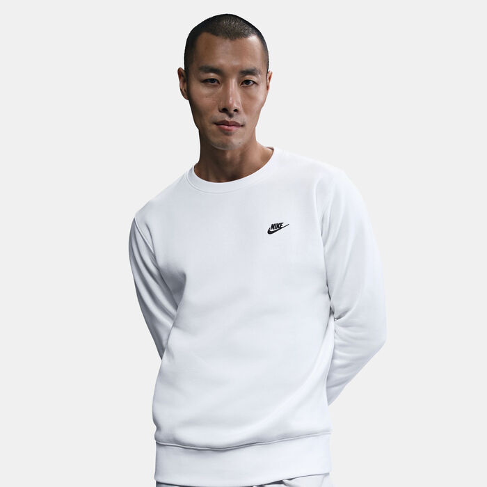Nike Men's Club Fleece Sweatshirt White image number 3