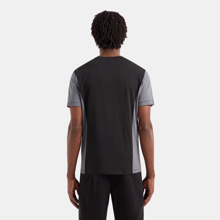 EA7 Emporio Armani Men's Train Athletic Colourblock T-Shirt Black EA7 Emporio Armani Men's Train Athletic Colourblock T-Shirt Black image number 1