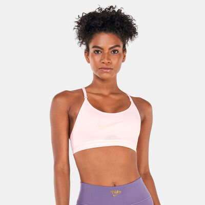 Nike Women's Dri-FIT Indy Padded Graphic Sports Bra Pink Nike Women's Dri-FIT Indy Padded Graphic Sports Bra Pink