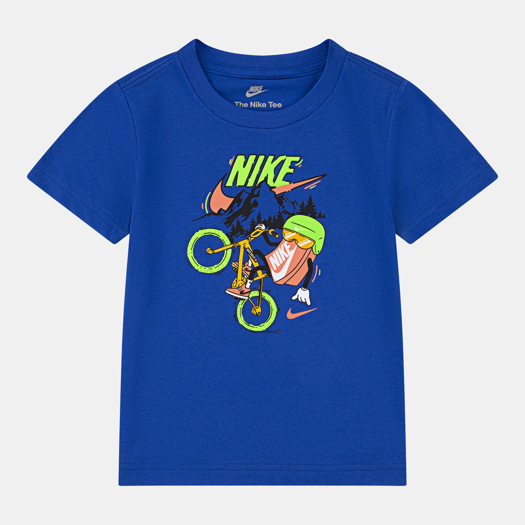 Shop Nike Kids' Boxy Biking T-Shirt Blue Online in KSA -SSS