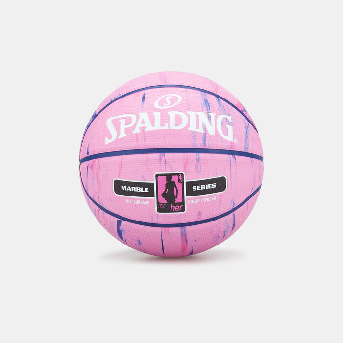 Spalding NBA Marble Series 4Her Basketball (Size 6) Pink Spalding NBA Marble Series 4Her Basketball (Size 6) Pink image number 0