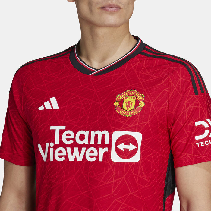 adidas Men's Manchester United Home Official Jersey - 2023/24 Red adidas Men's Manchester United Home Official Jersey - 2023/24 Red image number 3
