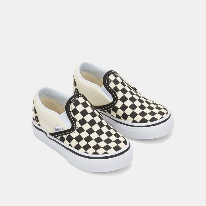 Vans Kids' Checkerboard Classic Slip-On Unisex Shoe (All Kids) Beige image number 1