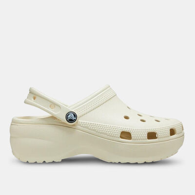Crocs Women's Classic Platform Clogs Beige Crocs Women's Classic Platform Clogs Beige