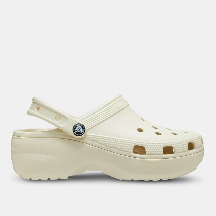 Crocs Women's Classic Platform Clogs Beige Crocs Women's Classic Platform Clogs Beige image number 0