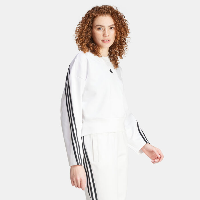 adidas Women's Future Icons 3-Stripes Sweatshirt White image number 2